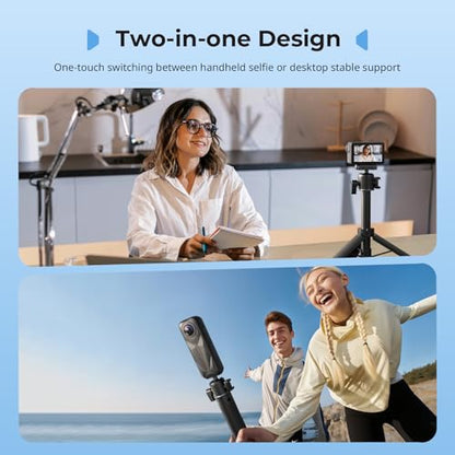 SmallRig Action Camera Selfie Stick Tripod, 7.8-21.6in Extendable, 360° Ball Head, Cold Shoe Mount, Detachable Adapter Only for DJI Action 5 Pro/4/3 (Not for Action 6), 1/4-20" Screw for Webcam - 5435 - style: for DJI action camera (5 Pro/4/3)
