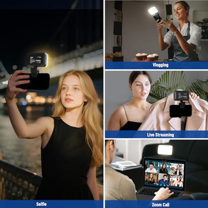NEEWER Entry Level Version LED Selfie Light, Plastic Clip on Phone Fill Lighting for iPhone, 66 LEDs CRI92 Portable for Computer Laptop Webcam Zoom Video Conference Makeup Recording Streaming, N6