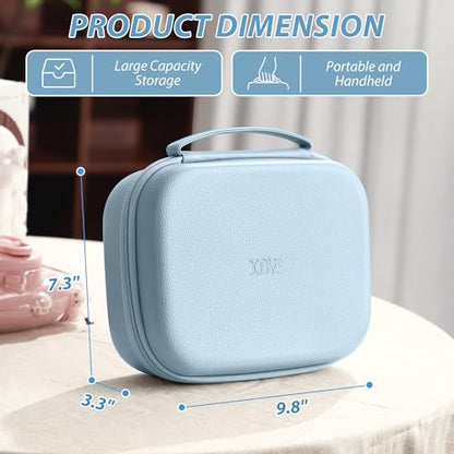 Hard Storage Case Compatible with Fujifilm Instax Mini 12/11/90/SQ1/SQ40/EVO Instant Camera, Holds Fuji Film & Accessories with 3 Dividers,Ideal for Home & Travel (Blue) - color: Blue