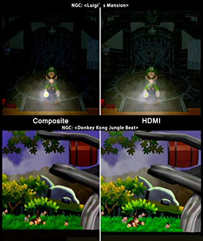 HDMI Cable for Nintendo Gamecube, Nintendo 64 N64, Super Nintendo SNES (3-in-1), GameCube/SNES/N64 to HDMI Adapter with S-Video Signal Output (Better Video Quality), HD Converter with 4:3/16:9 Switch