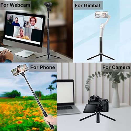JCWINY 30" Tall Webcam Stand Tripod Extendable Desktop Tabletop Webcam Tripod Web camera Mount Aluminum Desk Tripods Stand for Logitech Brio Webcams C925e C922x C930e C922 C930 C920 C615 iPhone Camera