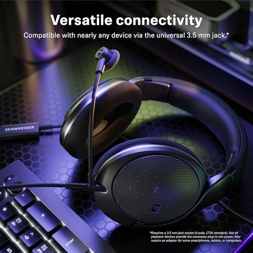 Sennheiser HD 500 BAM, Plug-in Boom Arm Mic for Gaming, Volume Controls