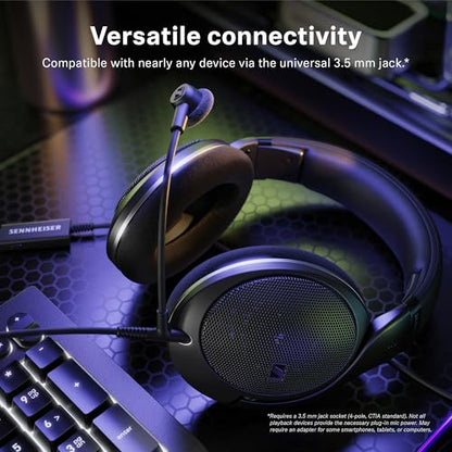 Sennheiser HD 500 BAM, Plug-in Boom Arm Mic for Gaming, Volume Controls