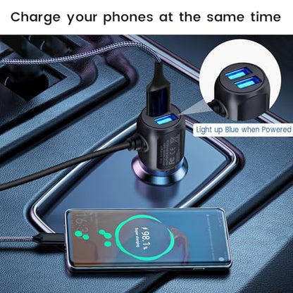 weishan 11.5ft Mini USB Charger Cable for Rexing V1 V3 V5 & Rove R2 Dashcam Rear View Mirror Camera