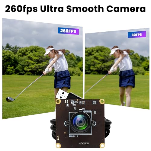 USB 260fps High Speed 110 Wide Angle No Distortion Lens Camera Module 2MP USB UVC Video Lightburn Industrial Camera Plug and Play for Laptop Raspberry Pi Jetson Nano - color: 110Degree Wide Angle Lens Camera Module