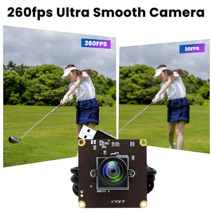 USB 260fps High Speed 110 Wide Angle No Distortion Lens Camera Module 2MP USB UVC Video Lightburn Industrial Camera Plug and Play for Laptop Raspberry Pi Jetson Nano - color: 110Degree Wide Angle Lens Camera Module