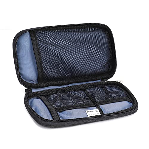 MOSISO Electronic Organizer Cable Case, Portable External Carrying Case Storage Bag with Handle Compatible with MacBook Power Adapter, Wireless Mouse, Cables, Earphones, USB Flash Disk SD Card, Black