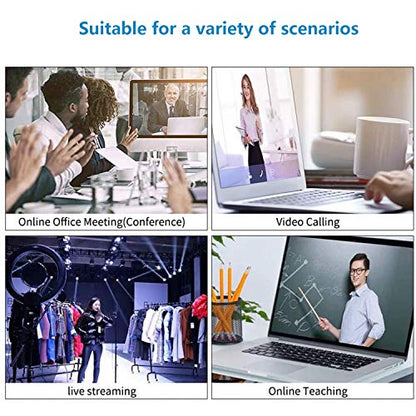 1080P Full HD Webcam,2 Mics, 110° Wide Angle Web Cam,Plug & Play USB Camera,Auto Light Correction, Noise Reduction,Privacy Cover & Tripod, for Laptop/Desktop/PC/Mac,with Zoom/Skype/Teams/Streaming