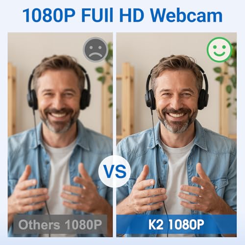 HD 1080P Gaming Webcam with Microphone,Streaming Camera Web Cam with RGB Light,Noise Cancellation, Privacy Cover,Plug and Play,Computer Camera for Desktop/Laptop,Video Calls/Conferencing/Streaming
