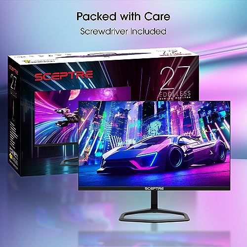 Sceptre 27-inch 240Hz Gaming Monitor 1ms 99% sRGB AMD FreeSync Premium DisplayPort x2 HDMI x2 Build-in Speakers, Machine Black (E278B-FWD240) - style: 27" 240HZ DP X2
