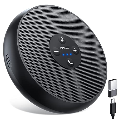 EMEET USB Speakerphone, M1A Zoom Certified AI Mics 360°Voice Pickup USB Type C-A Plug&Play Computer Speakers with Microphone, Fast Mute Noise Reduction Echo Cancellation for 5-8 People for Zoom Teams - size: Zoom Certified USB M1A for 6 People