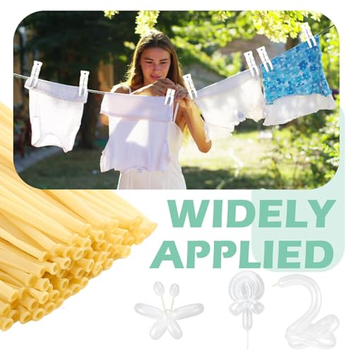 Amyhill 10 Pack Large Balloon Arch Clips Plastic Transparent Backdrop Spring Clamps 3.5 Inch Heavy Duty Clip and 100 Pcs Clear 260 Long Balloons Arch Kit Birthday Decoration Crafts Photography - color: Transparent