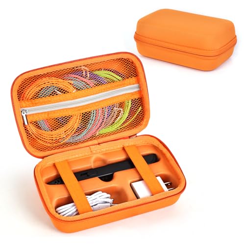 Hard Case Compatible with MYNT3D Super/Professional Printing 3D Pen, Portable Art Activity Set Carrier Case for Printing Strands and Accessories,Orange - color: Orange, size: Fits for MYNT3D Pen