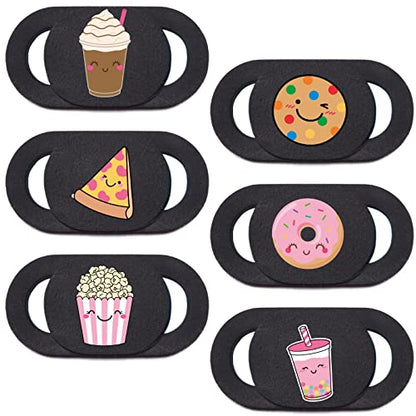 Laptop Camera Cover Slide Webcam Cover for Privacy Fits for Mini PC, PC, Surface, Tablet, Desktop Computer, Smart Phone - 6 Packs, Sweets - size: Snack