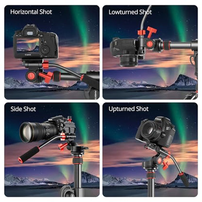 AMBITFUL 42" Heavy Duty Aluminum Tripod Boom Arm Horizontal Center Column arm with Sandbag, 360° Rotatable Overhead Photography Arm for Camera, 22lbs Load Capacity (Tripod Arm) - size: Tripod Arm