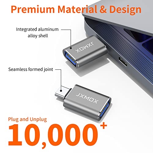 USB C to USB Adapter [2-Pack], Thunderbolt 3 to USB 3.0 OTG Adapter Compatible with MacBook Pro,Chromebook,Pixelbook,Microsoft Surface Go,Samsung Galaxy S10 S20 S21 S22 Ultra,iPhone 15 16 17 Pro Max