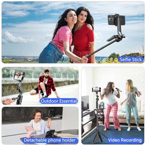 Auto Face Tracking Tripod with Light, 63" Foldable Selfie Stick for iPhone, Phone Tripod Stand with Remote, Phone Holder Tripod for TikTok Content Creator Vlog Video Recording - size: Tracking Tripod with 2 Square Light