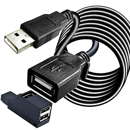 Long USB 2.0 Extension Cable 40FT with hub,Long USB2.0 A Male to Female,USB A Cable Extension Cord,USB 2.0 A Data Transfer Extender USB Cable， USB2.0 A Connector for USB Flash Drive/Hard Drive - style: 40ft