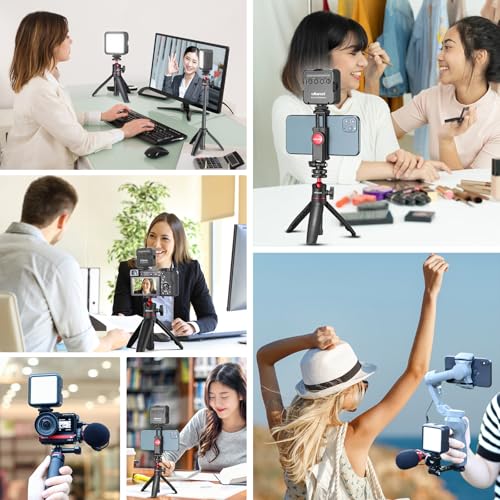 Ulanzi VL49 LED Video Light, 2000mAh Rechargeable On-Camera Fill Light, 5500K Portable Mini Photography Lighting for iPhone Vlogging, DSLR Camera, Tripod, TikTok, Selfie Video Shooting - color: Black