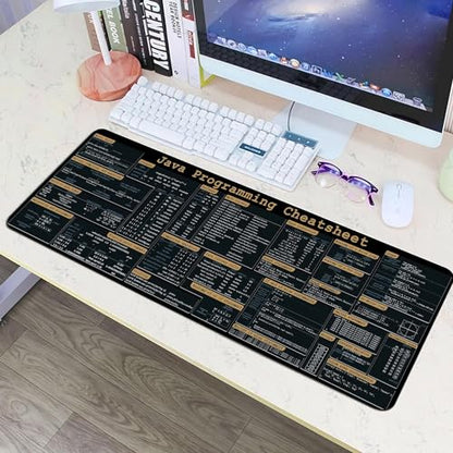 Java Programing Cheat Sheet Desk Mat for Software Engineers, Web Developers and Programmers, Gift Coworker Quick Key, Anti-Slip Keyboard Pad KMH - color: Javascript 2