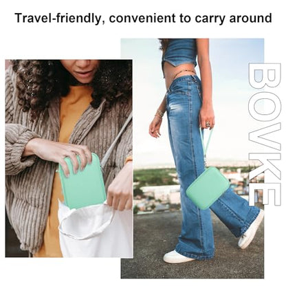 BOVKE Carrying Case for Fujifilm X100VI / X100V / X-E5 Digital Camera, Extra Mesh Pocket for Fuji Camera Accessories Charging Cables, Green - color: Green