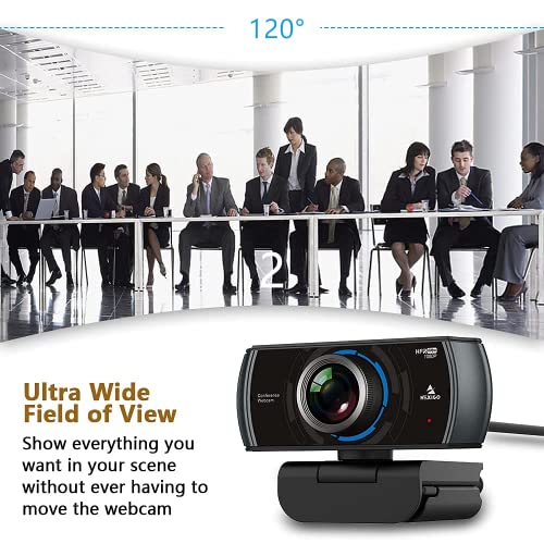 NexiGo N980P 1080P 60FPS Webcam with Microphone and Software Control, USB Computer Camera, Built-in Dual Noise Reduction Mics, 120° Wide-Angle for Zoom/Skype/FaceTime/Teams, PC Mac Laptop Desktop - style: Webcam 60FPS