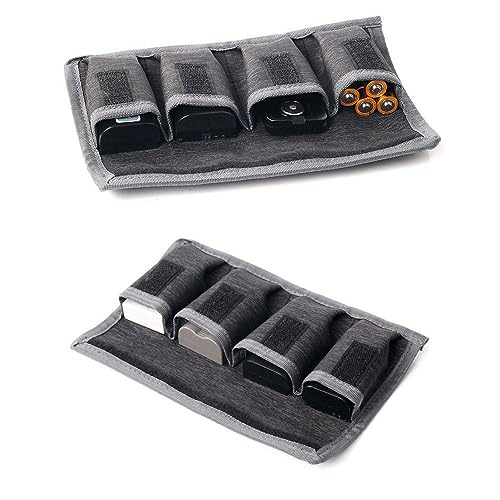gofidin DSLR Camera Battery Bag Pouch Holder Carrying Case (4 Pocket) AA Battery DSLR Camera Digital Accessories for Nikon/Canon/Sony(4 Slots)
