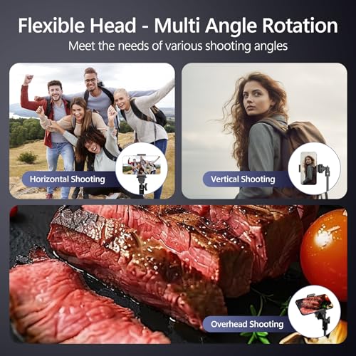 EMART 70" Flexible Phone Tripod for iPhone, Overhead Cellphone Holder &Camera Stand with Gooseneck and Remote, Selfie Stick for Video Recording, Live Streaming, Cooking, Vlogging, Fitness - size: 70in