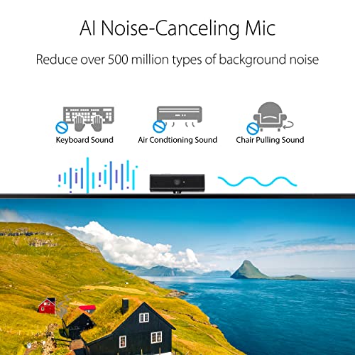 ASUS 24” 1080P Video Conferencing Monitor (BE24ECSNK) - Full HD, IPS, Built-in Adjustable 2MP Webcam, AI Noise-canceling Mic, Eye Care, USB-C Docking, RJ45, Height Adjustable, HDMI, Zoom Certified - style: Webcam USB-C Docking
