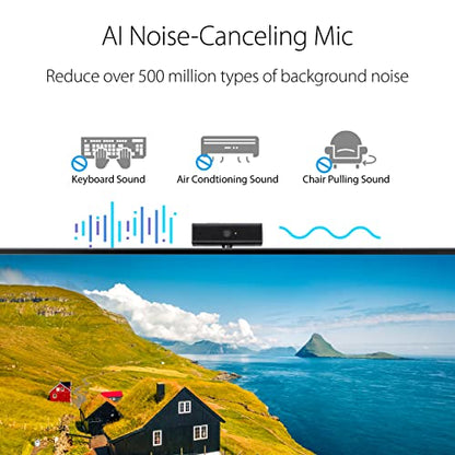 ASUS 24” 1080P Video Conferencing Monitor (BE24ECSNK) - Full HD, IPS, Built-in Adjustable 2MP Webcam, AI Noise-canceling Mic, Eye Care, USB-C Docking, RJ45, Height Adjustable, HDMI, Zoom Certified - style: Webcam USB-C Docking