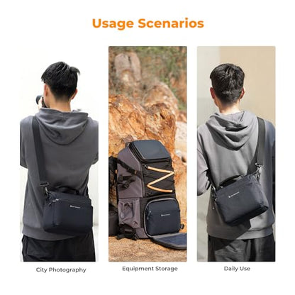 K&F CONCEPT Camera Sling Bag Small Crossbody Camera Case DSLR/SLR/Cute Compact Shoulder Photography Bags for Photographers - color: 04-deep Blue