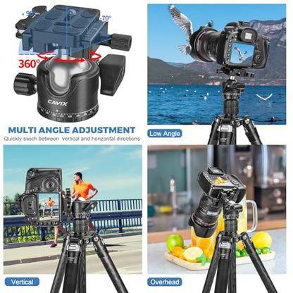 CAVIX H-36F Tripod Head with Lever Release, 36mm Camera Tripod Ball Head with Arca Swiss Quick Release Plate, Max Load 33lb/15kg, for Camera Tripod Monopod DSLR Camcorder Telescope - size: Ball Dia. 36mm