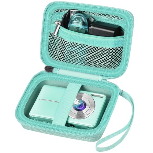 ALKOO Case Compatible with CAMKORY Digital Camera/for VAHOIALD FHD 1080P Digital Point and Shoot/for Kodak PIXPRO FZ55/ FZ45 16MP Vlogging/for IWEUKJLO, Holder for SD Card More- Green (Box Only) - color: Green