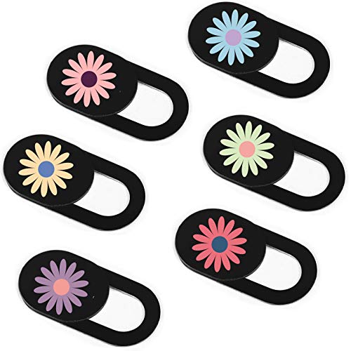 Laptop Camera Cover Slide 6 Pack Ultra Thin Slide Laptop Camera Cover for Echo Show, Cellphone, Computer, Tablet, Chromebook, PC - Daisy - color: 6 Daisy