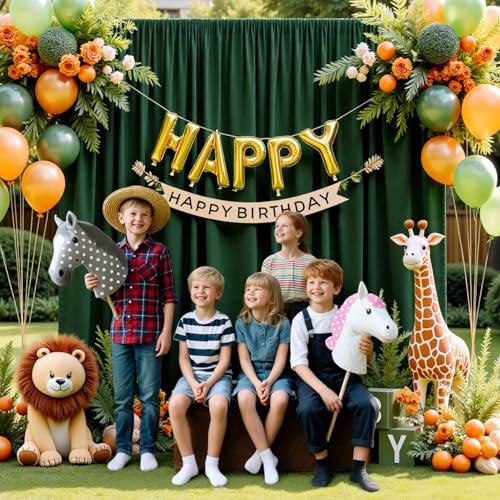 10x10ft Wrinkle Free Hunter Green Backdrop Curtain for Parties, Soft Wedding Dark Green Curtain Backdrop, Polyester Photo Backdrop Drapes for Birthday Party Baby Shower Photography Background - color: Blackish Green, size: W5' x H10'(2 panels)