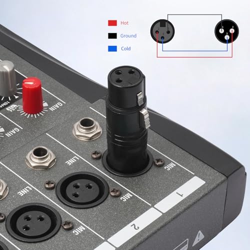2-Pack 3Pin XLR Male to Female Adapter, Zinc Alloy Shell Balanced Audio Coupler, Secure Lock for Microphone & Cable Connection, Professional 3-Pin Connector - color: XLR M TO F