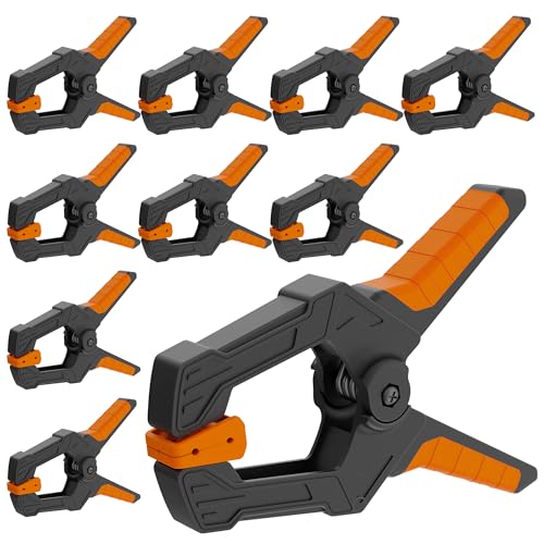 AMARTISAN 10-Pack Spring Clamps 4-inch, Heavy Duty Clips for Crafts, Backdrop Stand, Woodworking, Photography Studios, 2.56 Inch Mouth Opening - style: 4" Pack of 10