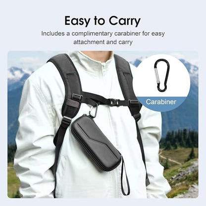Osmo Pocket 4 Carrying Case for DJI OSMO Pocket 4 3 Accessories For Xtra Muse Portable PU Storage Small Protector Hard Bag Protective With Carabiner & Wrist Strap