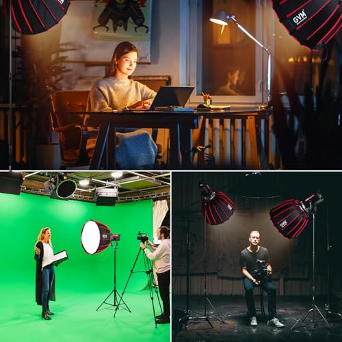 GVM 300W Bi-Color LED Video Light with Softbox, SD300B AIO Photography Light with Bluetooth Control, 2700K–6800K Continuous Lighting for Studio, YouTube, Film, 221950lux/1m,12 Scene Effects - size: 300W - With Softbox
