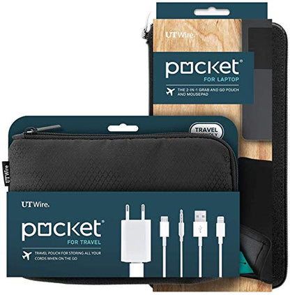 UT Wire Travel Tech Case and Laptop Charger Kit, 1 Pack, Black - size: KIT