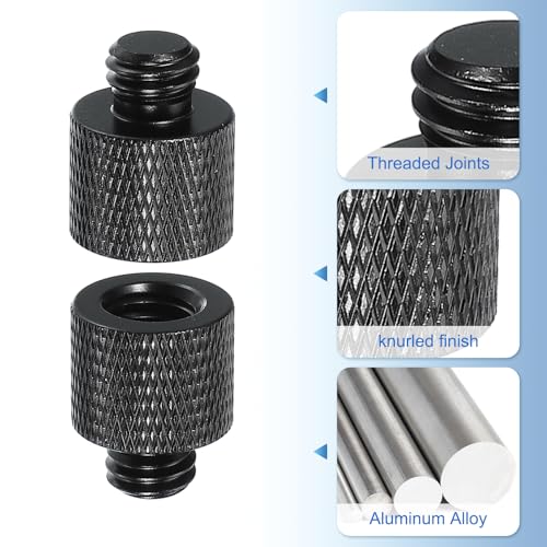 PATIKIL Tripod Screw Adapter 3/8" Male to 3/8" Female, 4 Pcs Tripod Nut Connectors Camera Mount Screw Camera Double Head Converter for Microphone Holder Magic Arms Accessories, 20 mm - size: 3/8" Male to 3/8" Female,20 mm
