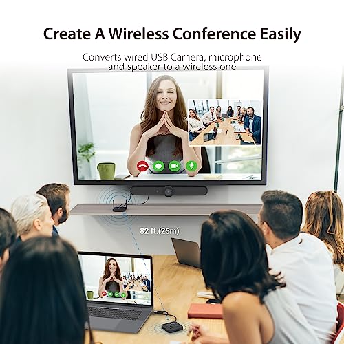 j5create Wireless Extender for USB Webcam, Microphones, or Speakers, Ideal for Streaming & Conferencing, No USB Mouse/Keyboard Compatibility (JVW120)