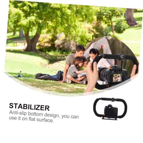 Zerodeko Foldable Dual-Handle Smartphone Video Rig Stabilizer for Handheld Camera Support Bracket, Compatible with Various Smartphones, Professional Video Recording Grip for Vloggers