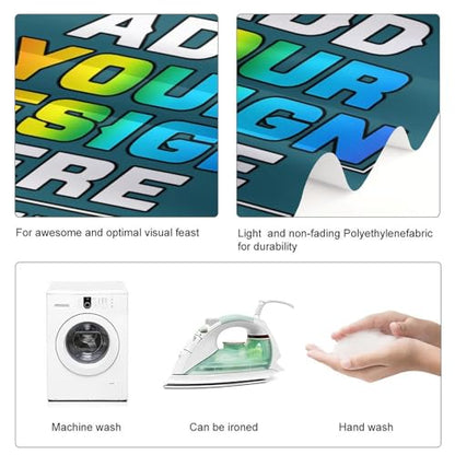 Custom Photography Cloth Design Your Own Photo Logo Text Personalized Backdrops Non-Reflective Non-Penetrating Photoshoot Background Screen Portrait Studio Photobooth Drops 56 X 79 Inches, Blue-Green - color: Blue-Green, size: 56"×79"