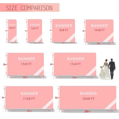 (Double-Sided Print) Tension Fabric Backdrop Trade Show Fabric Banner | 13x8 FT Custom Tension Fabric Display Large Trade Show Backdrop Display Booth Exhibit Standing Banner with Aluminum Frame - size: 13 x 8 FT