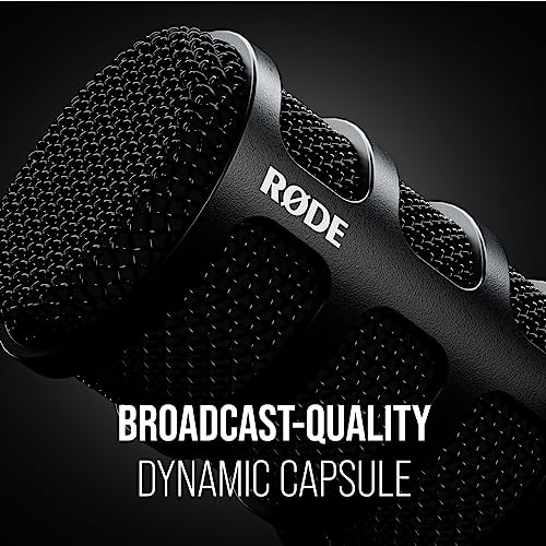 RØDE PodMic USB Versatile Dynamic Broadcast Microphone With XLR and USB Connectivity for Podcasting, Streaming, Gaming, Music-Making and Content Creation & PSA1 Swivel Mount Studio Microphone Boom Arm