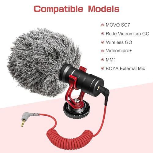 2-Pack Microphone Adapter Cable Set – USB-C to 3.5mm TRS for iPhone 15/16, Samsung, Pixel & Android, 3.5mm TRS Patch Cable for Camera Mic Input for Rode, Movo, Deity, Comica, Wireless GO II