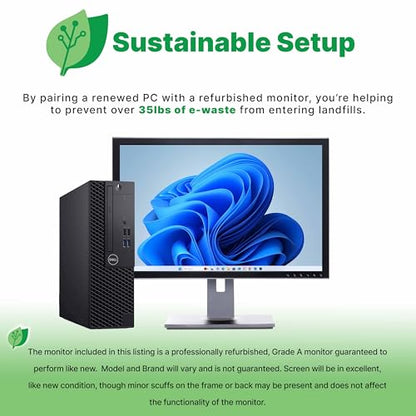 Dell Optiplex Computer PC w/RGB Lighting | Windows 11 Pro | Ultra Fast Intel i5-8500 | 16GB RAM 1TB SSD | Renewed 22" LCD | RGB Speakers + Webcam | 5G WiFi + BT (Renewed) - style: Office Plus Bundle