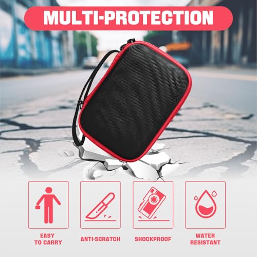 Camera Case for Olympus Tough TG-7 / OM System TG-6 / TG-5 / TG-4 Waterproof Digital Camera - Blackred (CASE ONLY) - color: Blackred