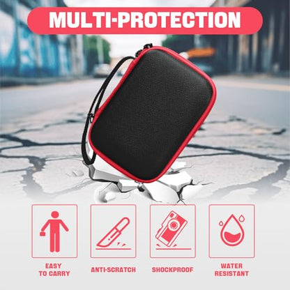 Camera Case for Olympus Tough TG-7 / OM System TG-6 / TG-5 / TG-4 Waterproof Digital Camera - Blackred (CASE ONLY) - color: Blackred